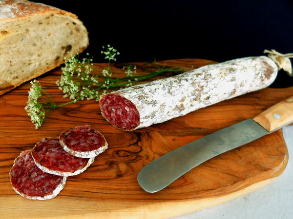 Bio Edelschimmel-Salami vom Sattelschwein