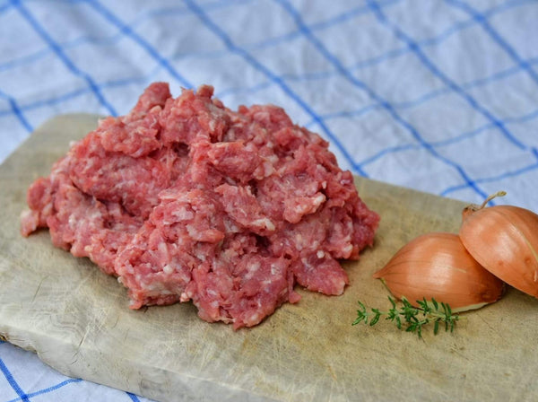 🥘/♨️ Frisches Bio Hackfleisch vom Sattelschwein