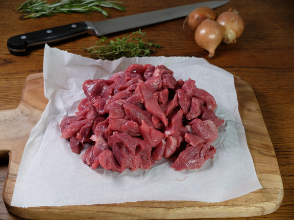 Bio-Geschnetzeltes vom Sattelschwein 